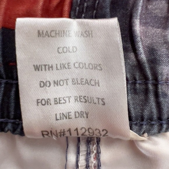 Tattoo Tattoo By Free Spirit Board Shorts Love Blues Purple Orange Mens Med - Picture 6 of 6